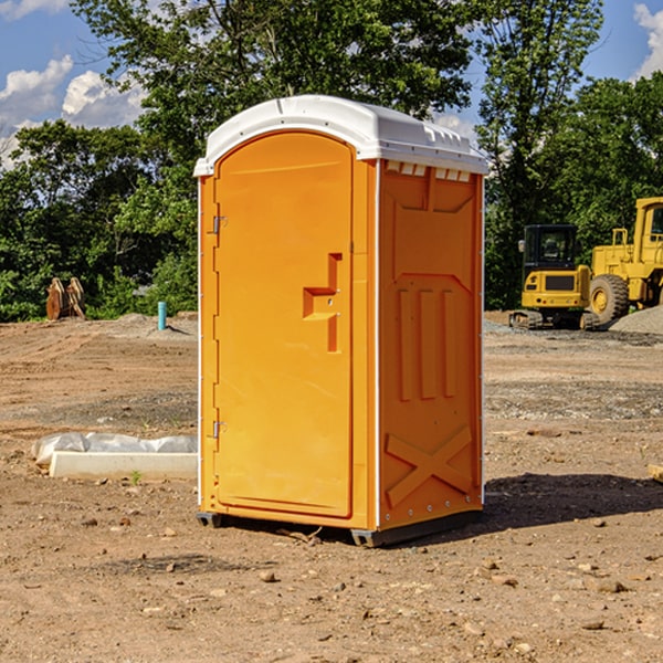 are there different sizes of portable restrooms available for rent in White Shield